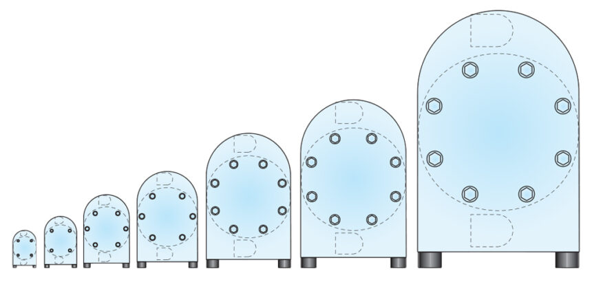 Baugrößen DMP PE&PTFE