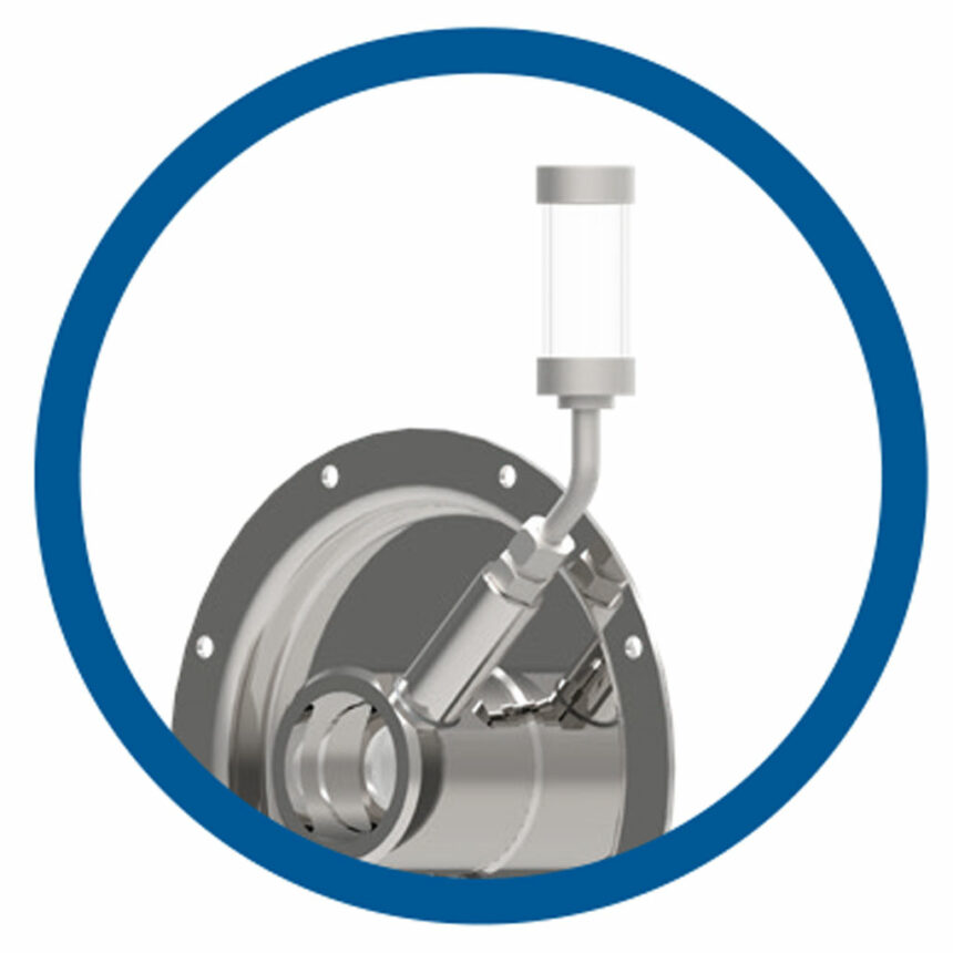 Geschmierte Gleitringdichtung für hygienische Kreiselpumpen.