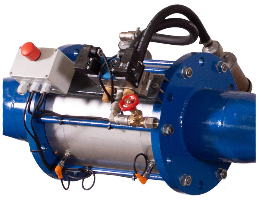 Mitteleinheit der FP/FH Kolbenmembranpumpe.