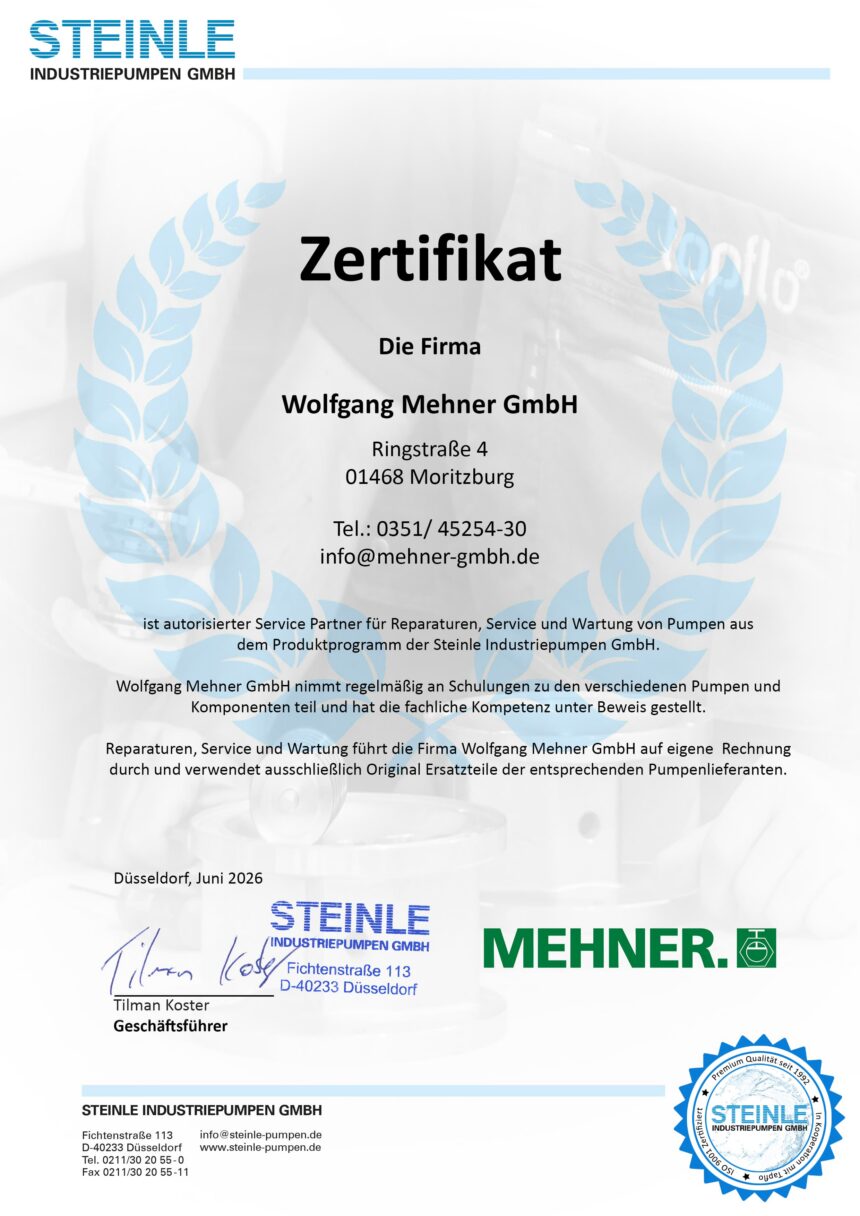 Mehner Partner-Zertifikat